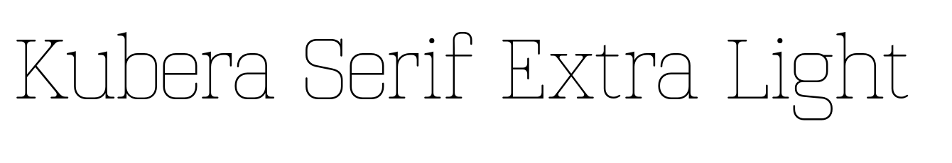 Kubera Serif Extra Light